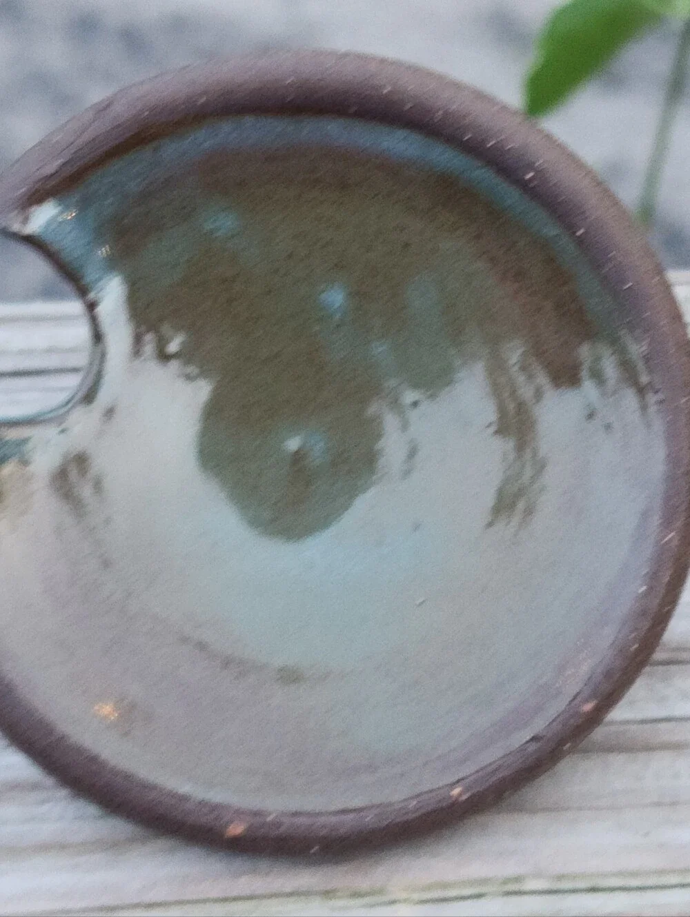 Studio Pottery Honey Pot Stoneware Blue Dragonfly Pottery 5.75